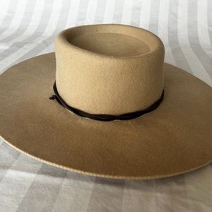 Boho Beige Wool Hat